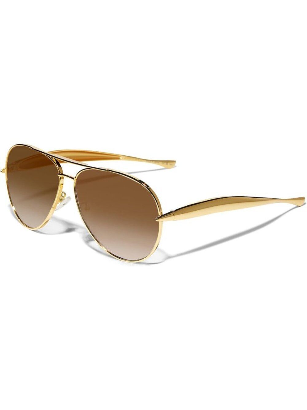 Unisex Gold Frame Brown Lens Aviator Sunglasses Metal Oversized Aviators Sun